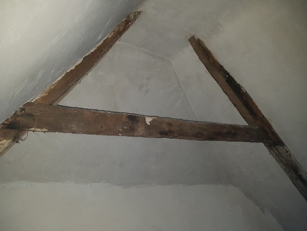 Limewashed Interior Showing Revealed Timber Structure